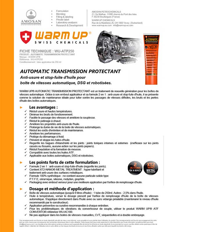 Protégez votre moteur avec des solutions anti-usure et stop-fuite. Réduisez l'usure, prévenez les fuites et prolongez la durée de vie de votre véhicule.